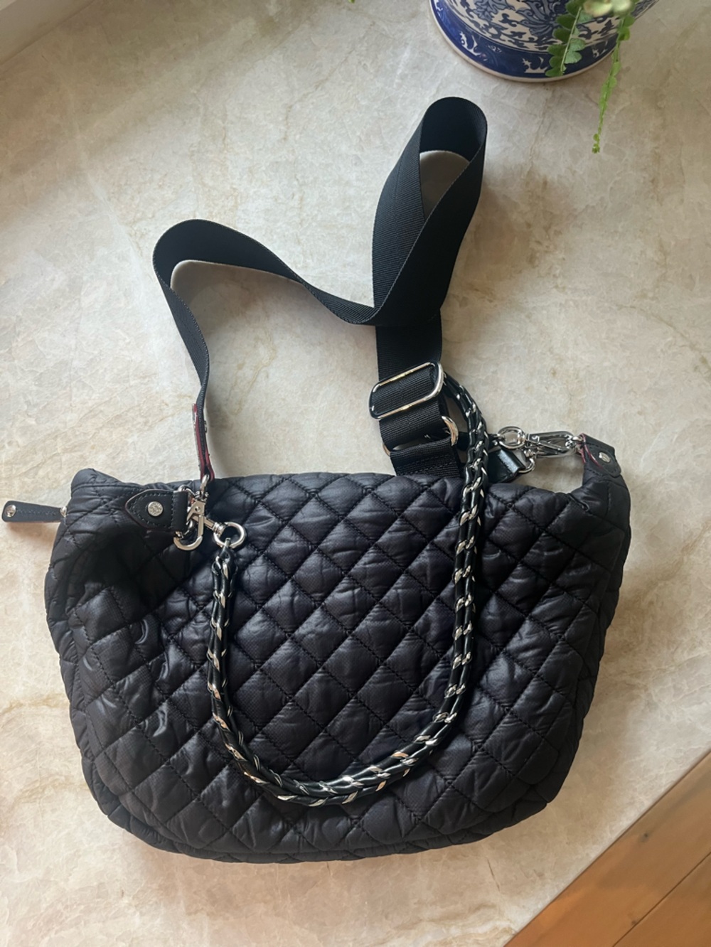 MZ Wallace Quilted Black Crosby Sling - Picture 5 of 14